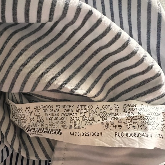 Zara Basic Navy and White Striped Trousers - Picture 5 of 8